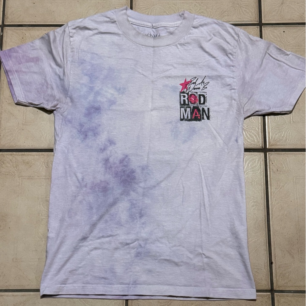 Graphic Tie-Dye Short Sleeve T-Shirt - Light Purple